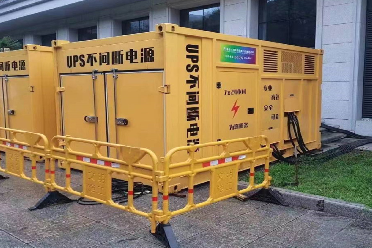克什克腾发电机租赁施工现场